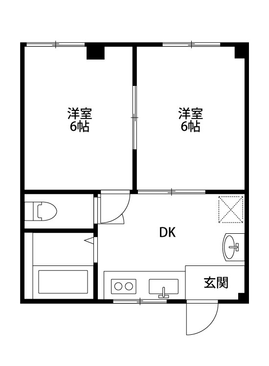 ルシアン堀之内南 102号室 間取り
