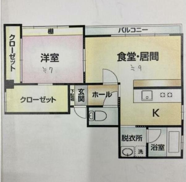 メゾン南の風 5F号室 間取り