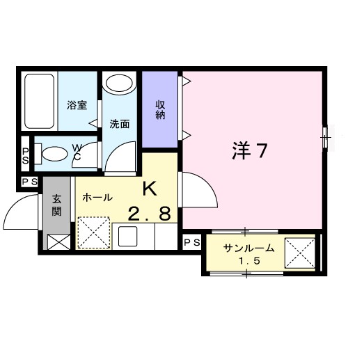 イーストポート 102号室 間取り