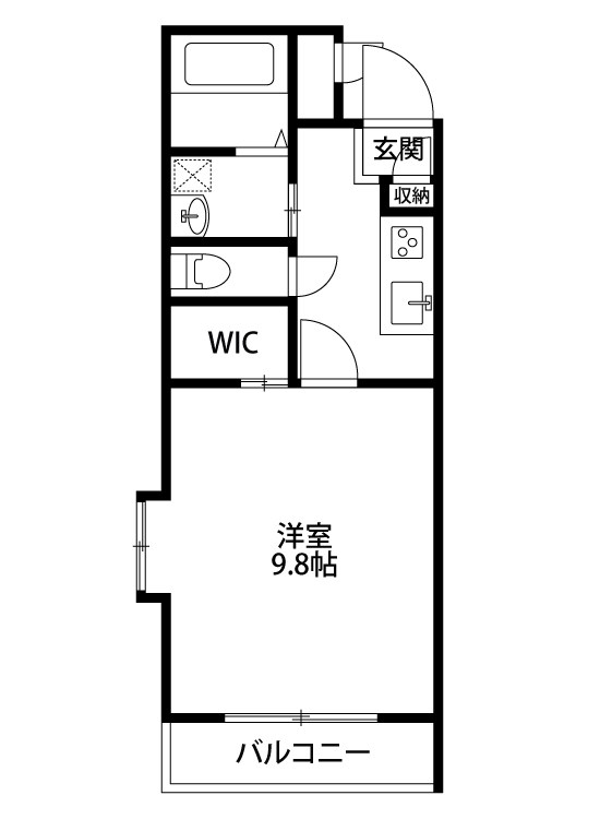 ファーストクラス空港西 213号室 間取り