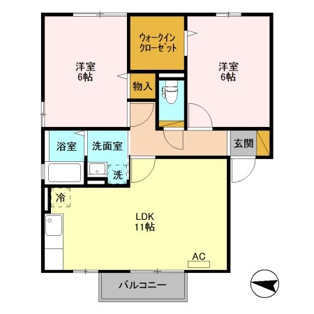 ファミィールA 201号室 間取り
