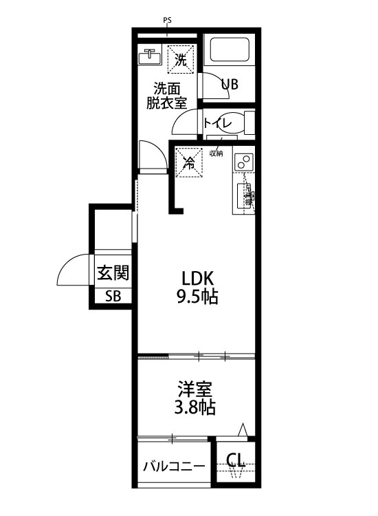 クレスト和合町 302号室 間取り