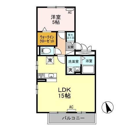 セジュールコスモス 307号室 間取り