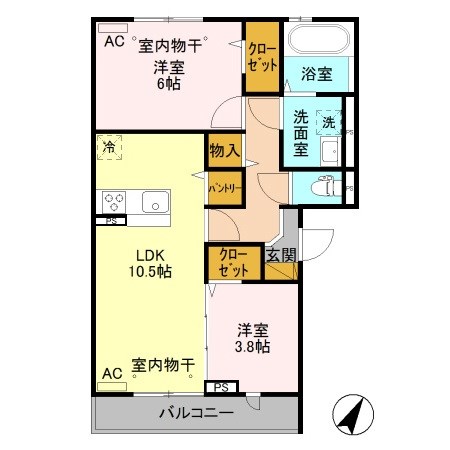 etincelle terre (エタンセル テール) 306号室 間取り