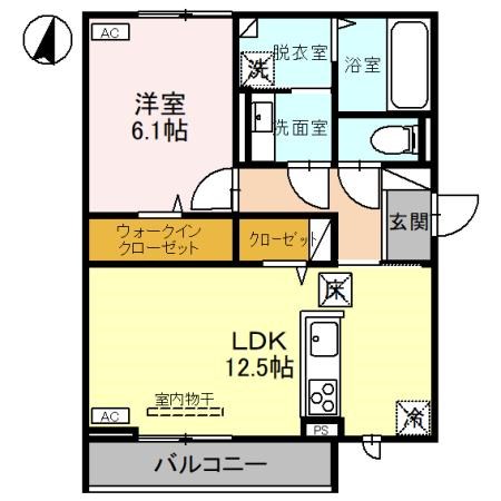 D-ROOMウルズ 101号室 間取り