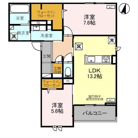 D-ROOMウルズ 102号室 間取り