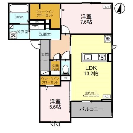 D-ROOMウルズ 202号室 間取り