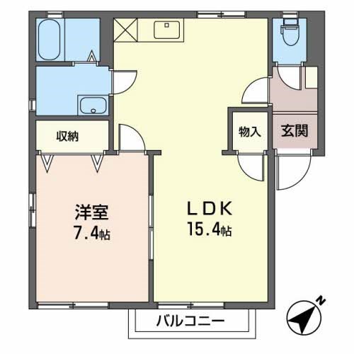 ウインド青山Ⅱ 201号室 間取り