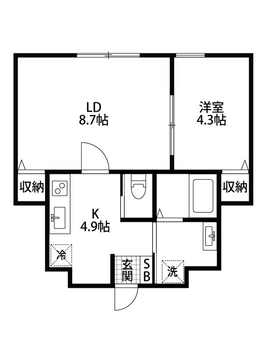 カーサ　ソレイユ 103号室 間取り