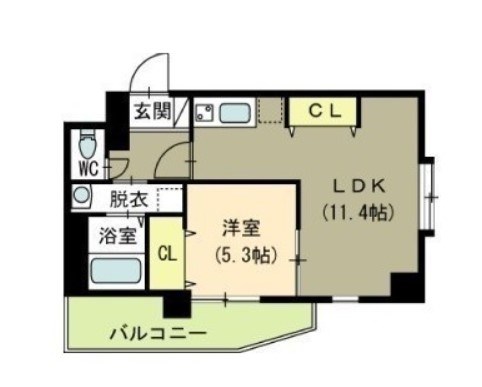 ブラスト南万代 502号室 間取り