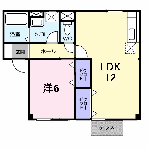 プラドール桜ヶ丘 102号室 間取り