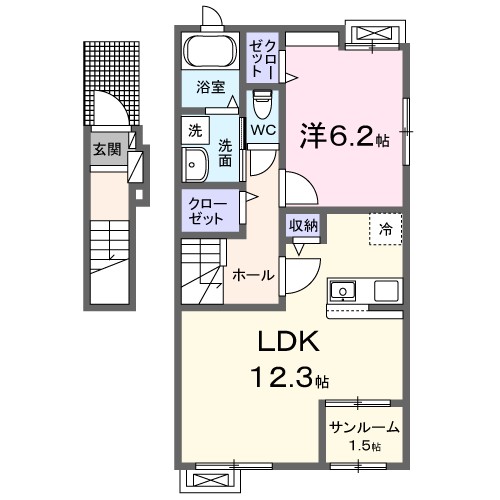 プレゼンス 201号室 間取り