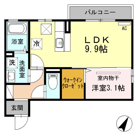 ソアリング 103号室 間取り