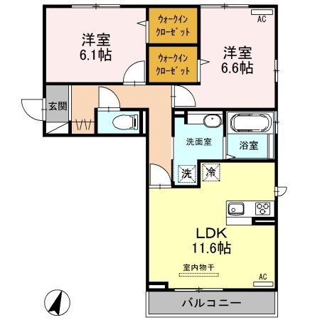 コンフォール 301号室 間取り