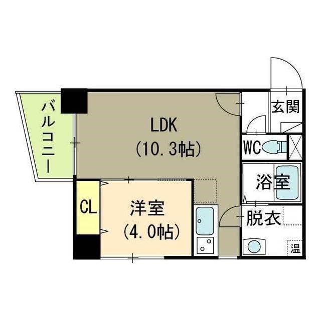 ブレイカーズ萬代 703号室 間取り