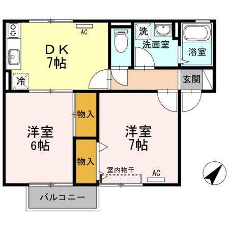 コンフォート21 B201号室 間取り