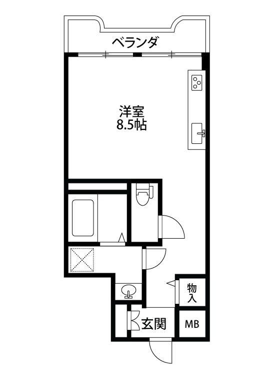サンテラス石宮 703号室 間取り