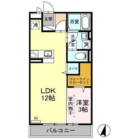 フローラ B103号室 間取り