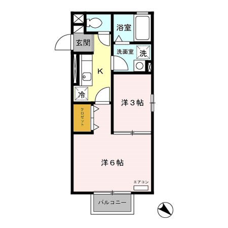 フラッツ槙尾 201号室 間取り