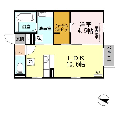 アメニティタウンⅡ 107号室 間取り