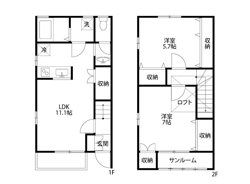 グランビル関屋 D号室 間取り