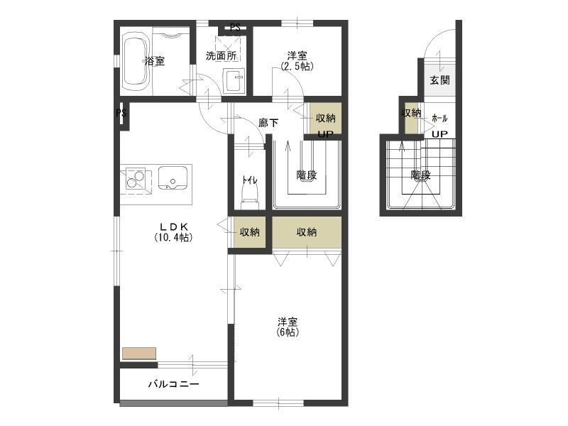 Golden Tree 203号室 間取り
