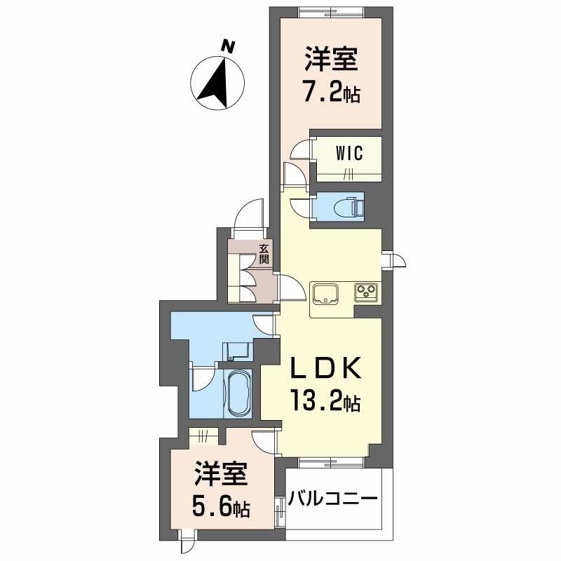 べレオ天神尾 101号室 間取り