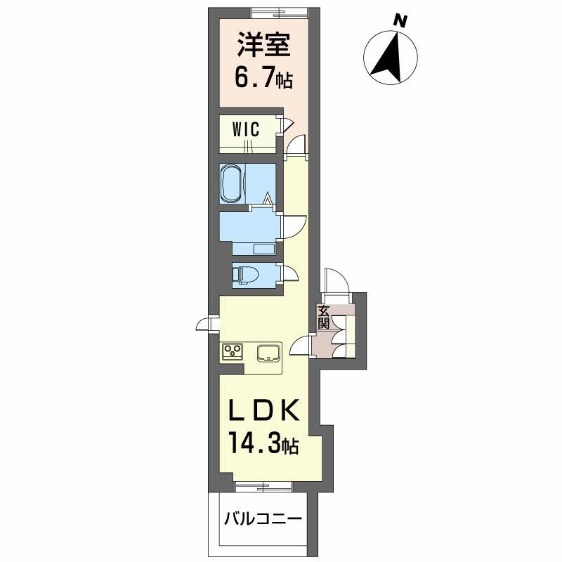 べレオ天神尾 102号室 間取り