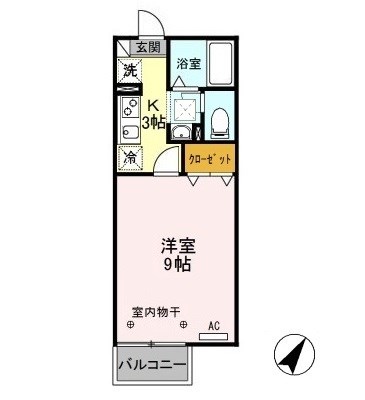 リビングカメリアA 202号室 間取り