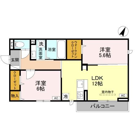 CLASSEUM幸西　Ⅰ 205号室 間取り