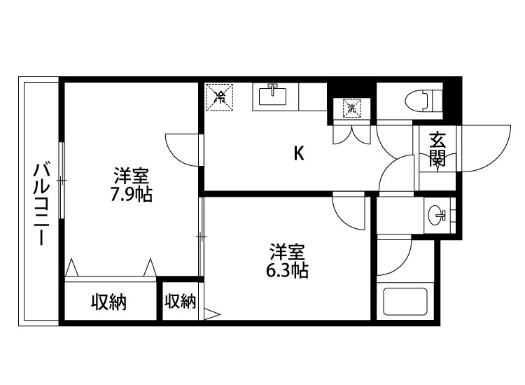 フェアリザワールド C-Ⅱ号室 間取り