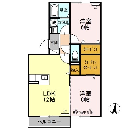 プリモディーネ C203号室 間取り
