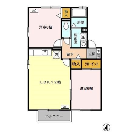 フォンティーヌ有楽 203号室 間取り