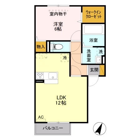 アステールⅡ A203号室 間取り