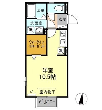 ロイスライブ　KC 205号室 間取り