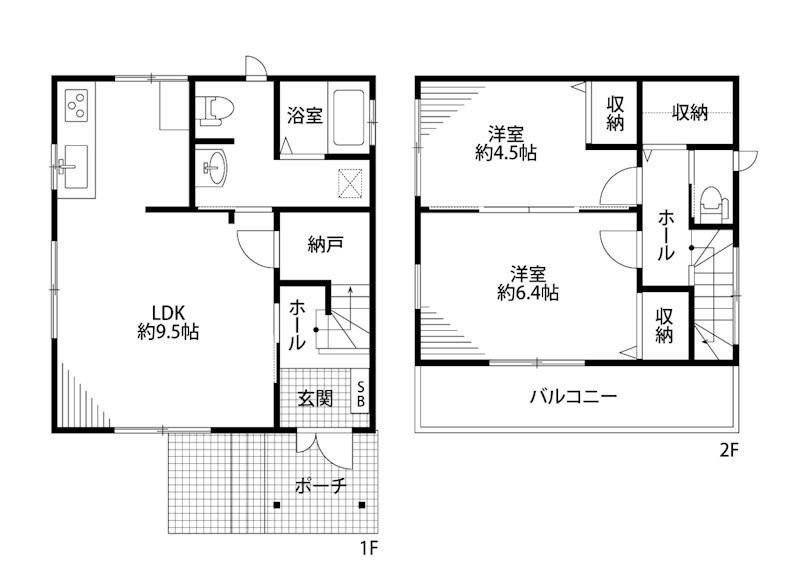 堀之内南1貸家 間取り