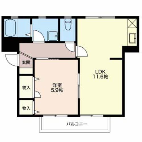 さくらヒルズⅡ 2202号室 間取り