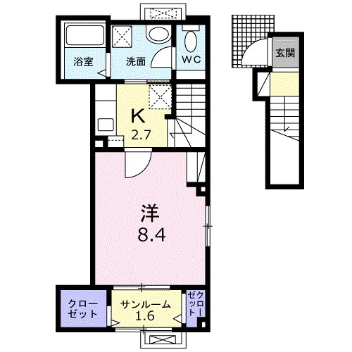 グランフォルム　Ａ 201号室 間取り