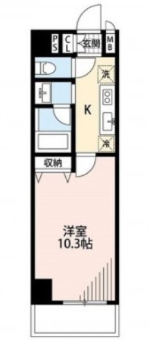 パークソレイユ新潟駅前 802号室 間取り