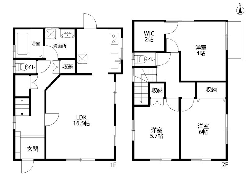 五十嵐１の町貸家 間取り