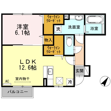 T-room優 101号室 間取り