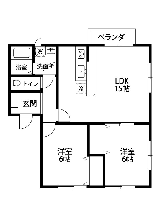ひまわりハイム 2F号室 間取り