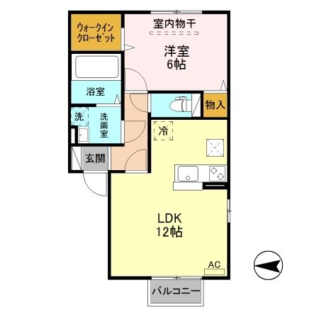 ファーストスクエアC 102号室 間取り