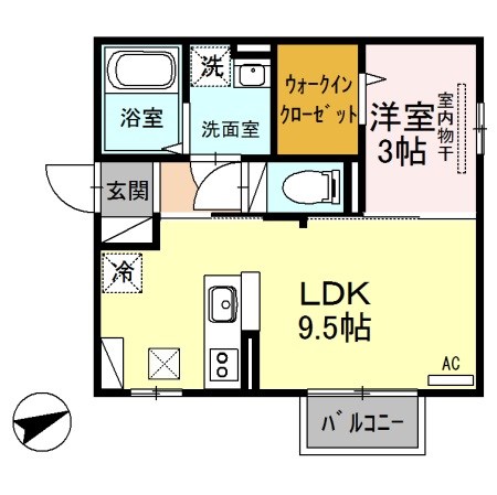 セブンワンテン　J 205号室 間取り