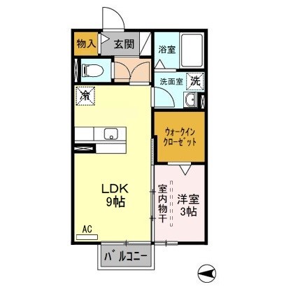ローリエK 201号室 間取り