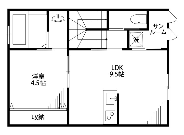 Ko Olina Town A 205号室 間取り