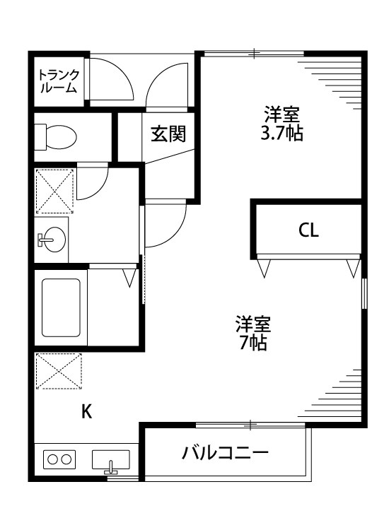 コムニスイート 201号室 間取り