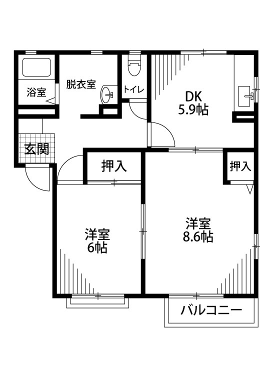 ラグナ・アロサール C102号室 間取り