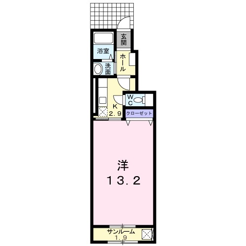 クオン 104号室 間取り