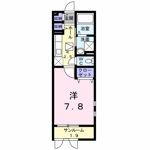 ソレイユガーデン 201号室 間取り